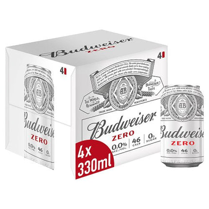 Budweiser Alcohol Free Lager Can 4 x 330ml