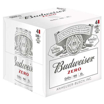 Budweiser Alcohol Free Lager Can 4 x 330ml