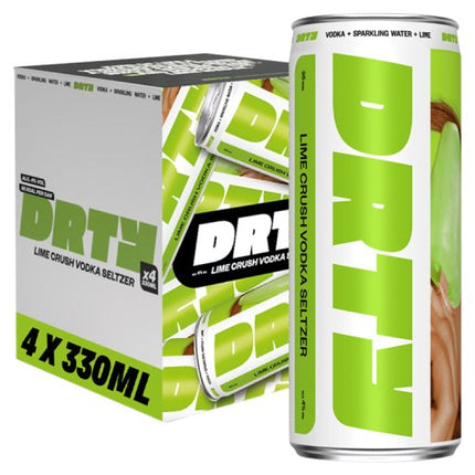 DRTY Lime Crush Vodka Seltzer RTD Can 4 x 330ml