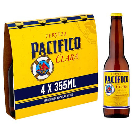 Pacifico Clara Mexican Beer Bottle 4 x 355ml