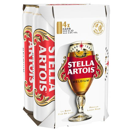 Stella Artois Lager Pint Can 4 x 568ml