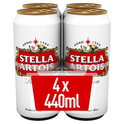 Stella Artois 4 Pack 440ml Can