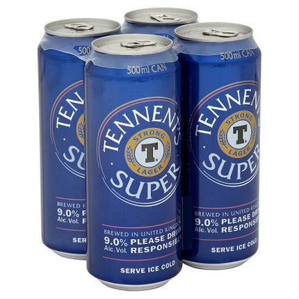 Tennent's Super Lager Can 4 x 500ml