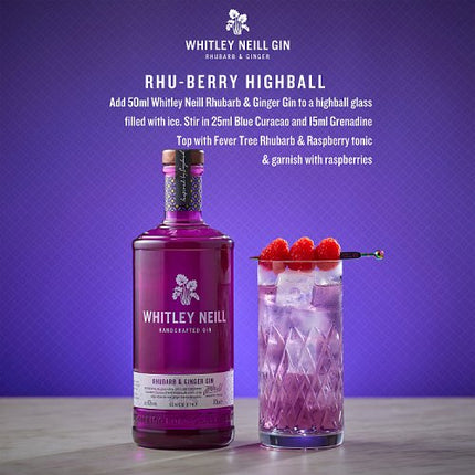 Whitley Neill Handcrafted Rhubarb & Ginger Gin 70cl