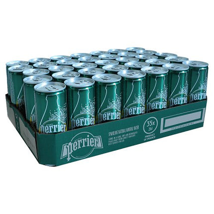 Perrier Sparkling Natural Mineral Water Can 35x250ml