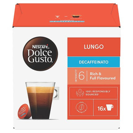 Nescafe Dolce Gusto Lungo Decaf Coffee Pods x16 112g