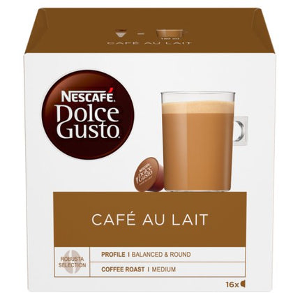 Nescafe Dolce Gusto Cafe Au Lait Coffee Pods x16 160g