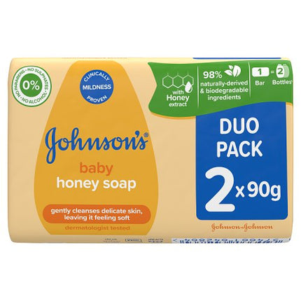 Johnson's Baby Honey Bar Soap 2x90g